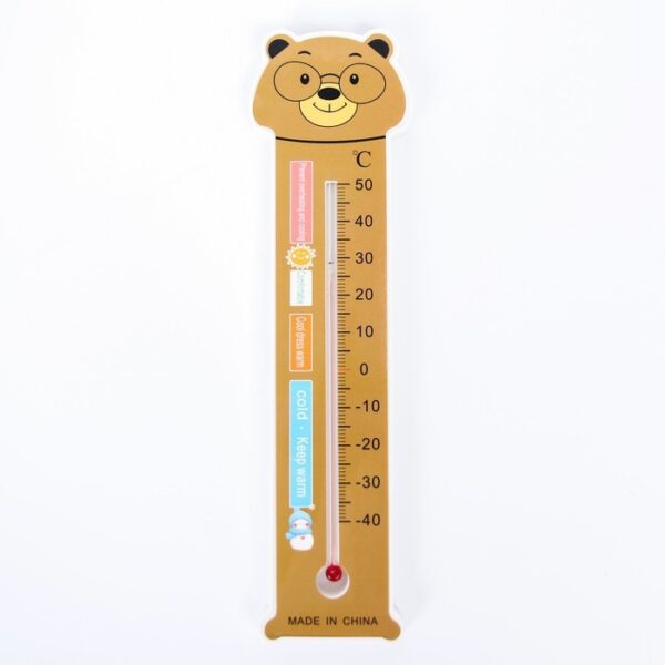 Термометр комнатный “Мишка в очках” на листе в ассортименте.