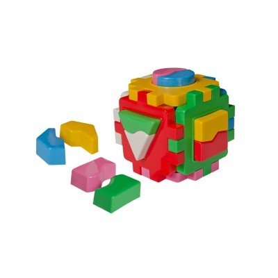 Куб-сортер “Логика №1” (24 элемента) в пакете.