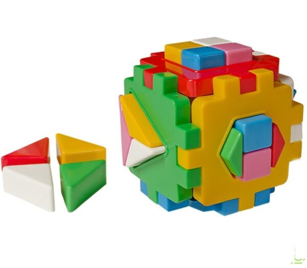 Куб-сортер “Умный малыш Логика №2” (24 элемента) в пакете.