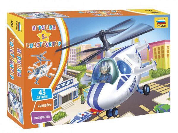 Сборная модель "Полицейский вертолет" в коробке. 1