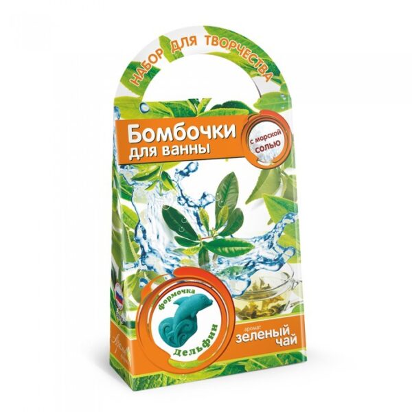 Бомбочки для ванн своими руками “Зелёный чай” в коробке