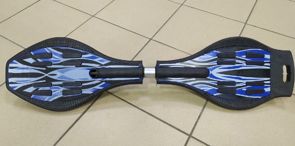 Роллерсерф РК дека пласт основа сталь колеса ПУ свет черный (WX-0110-1) 1