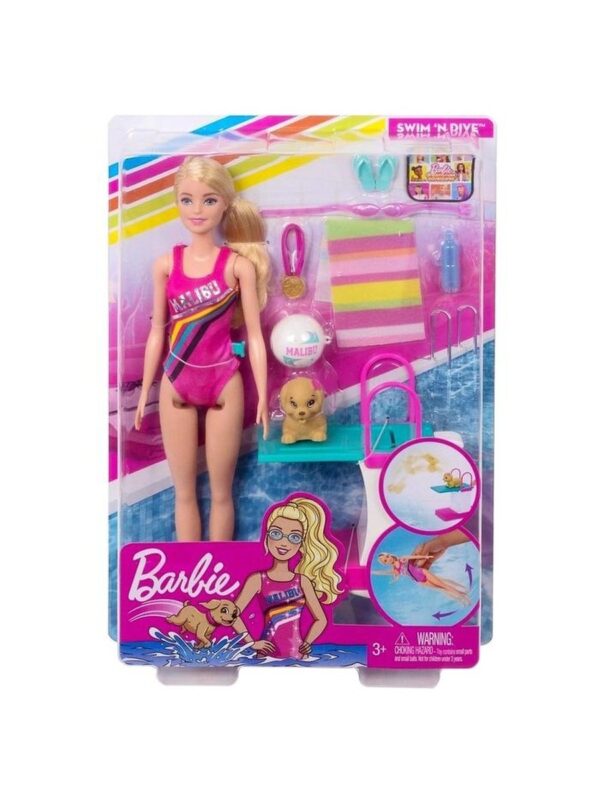 Кукла “Barbie Чемпион по плаванию GHK23” в коробке (оригинал).