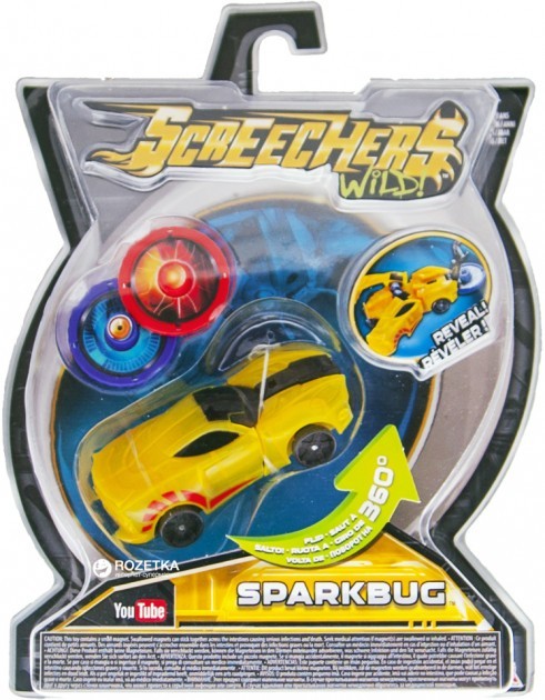 Машинка-трансформер "Screechers Sparkbus EU683116" в коробке (оригинал). 1