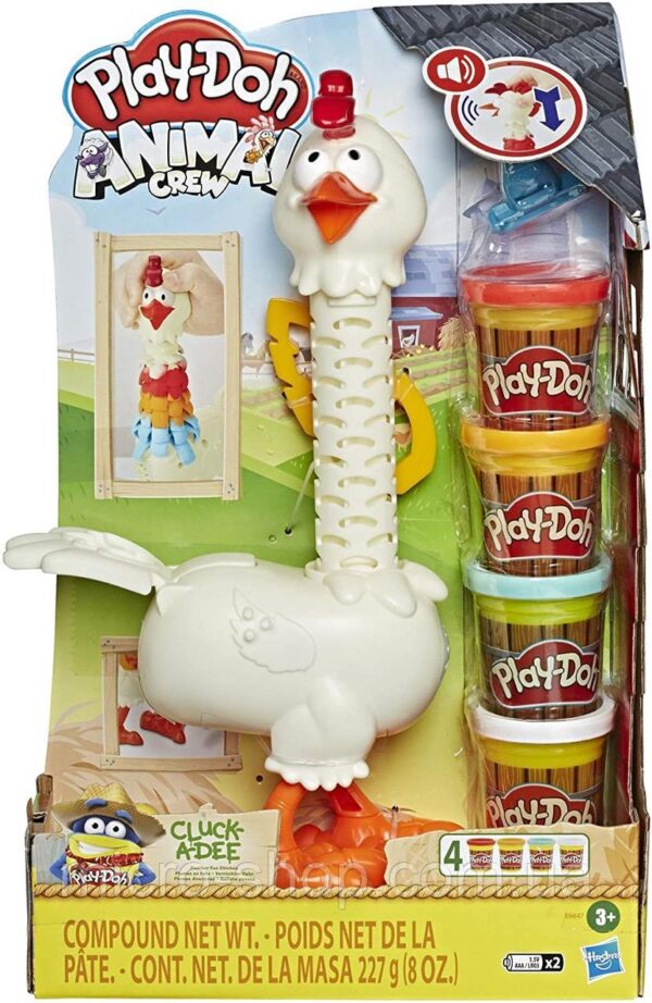 Набор игровой “Play-Doh Animal CREW Cluck-Adee курица” в коробке (оригинал).
