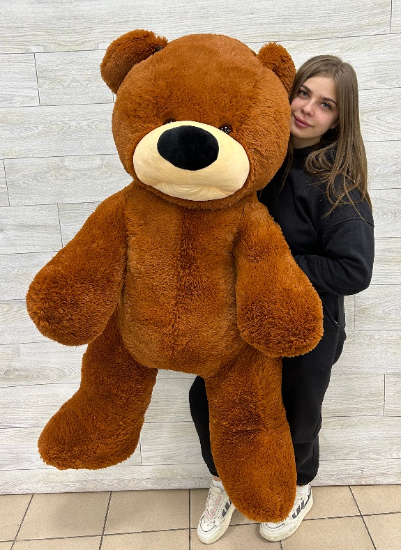 Мягкая игрушка "Медведь Бублик 4 коричневый, 140 см"