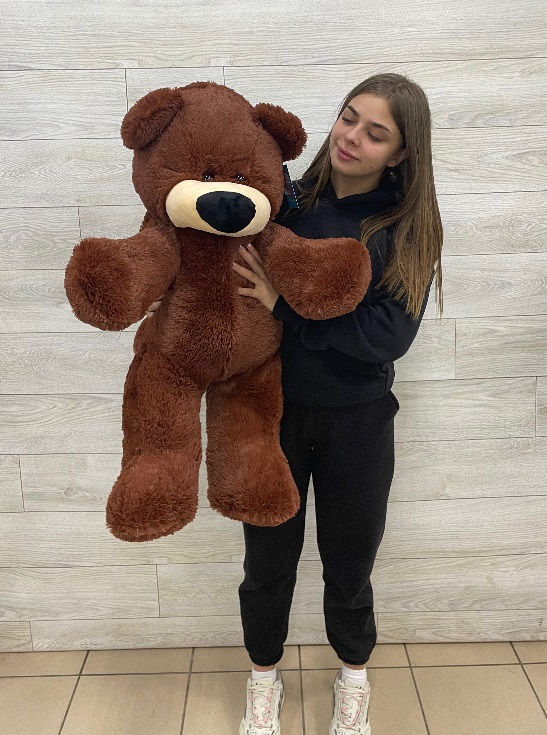 Мягкая игрушка "Медведь Бублик 2,5 коричневый, 100 см"