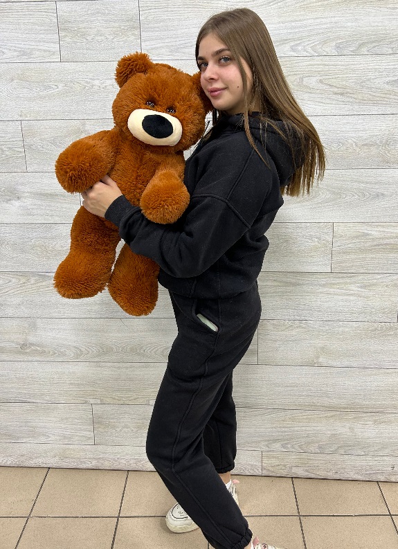 Мягкая игрушка "Медведь Бублик 1,5 коричневый, 70 см" 2