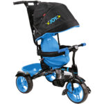 Детский трехколесный велосипед  ВД4/3, цвет - черный с голубым. 1