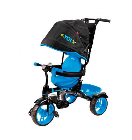 Детский трехколесный велосипед  ВД4/3, цвет - черный с голубым.