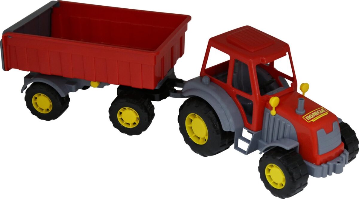 Трактор с прицепом №1 "Алтай", размер - 59 см, цвета в ассортименте. 1