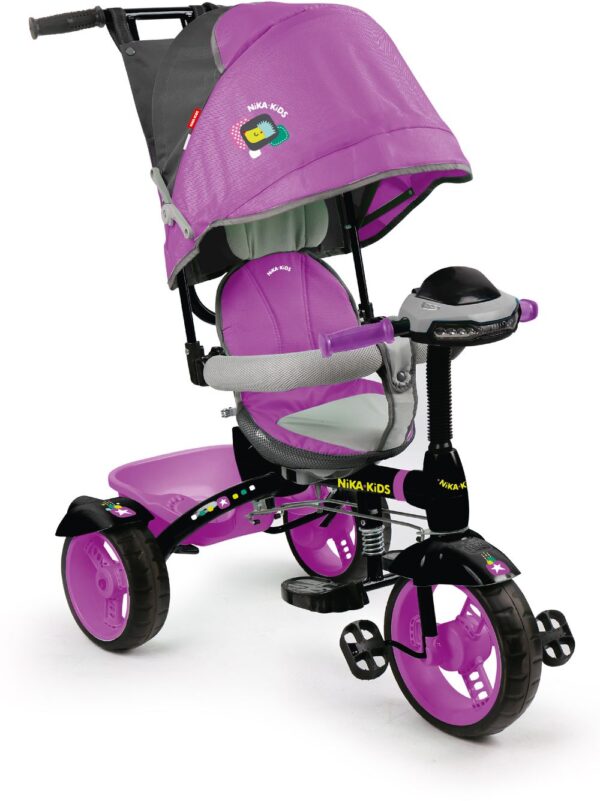 Детский музыкальный трехколесный велосипед  ВД4М/5, цвет - орхидея.