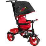 Детский трехколесный велосипед  ВД4/1, цвет - черный с красным. 1