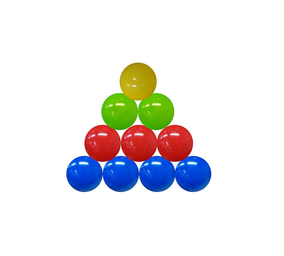 Набор цветных шариков для сухого бассейна (50шт.) в пакете. 1