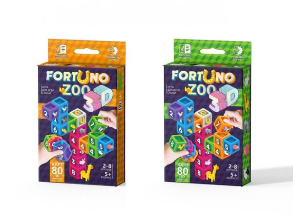 Настольная игра "Фортуно 3D ZOO" в коробке в ассортименте 1