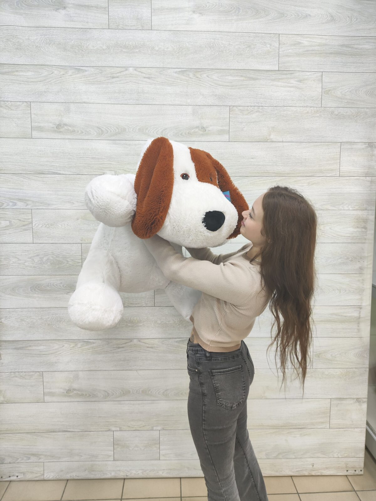 Мягкая игрушка "Собака Шарик №3 белый, 110 см" 2