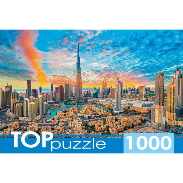toppuzzle. ПАЗЛЫ 1000 элементов. ШТТП1000 7181 Закат в Дубае