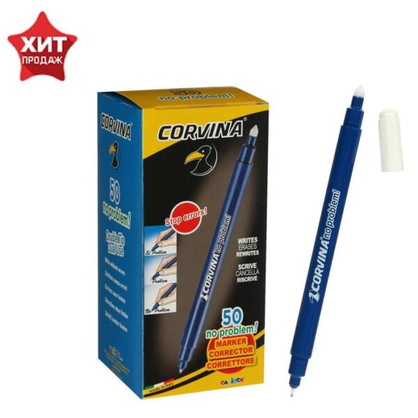 Ручка капиллярная стираемая Carioca Corvina No Problem синяя 1