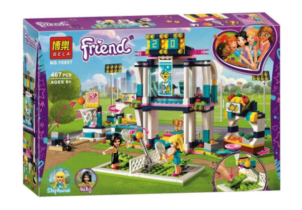 Конструктор "Friend. Спортивная арена для Стефани 10857" (467 деталей) в коробке. 1