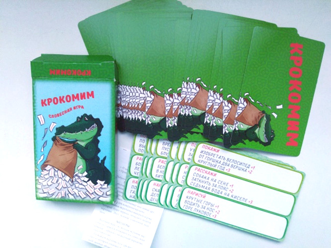 Карточная словесная игра "Крокомим" в коробке.