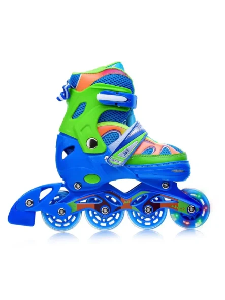 Ролики детские, размер M,  сине-зеленые с оранжевым (арт. U001756Y) 2