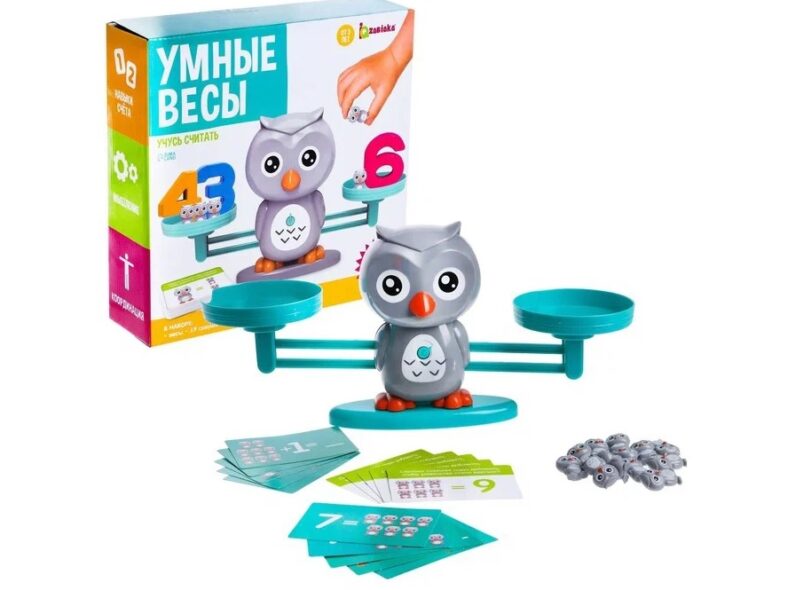 Детские развивающие математические весы «Умные весы. Учусь считать» по ...