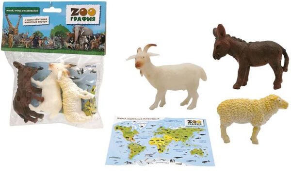 Набор фигурок с картой "Домашние животные" (200661460) в пакете 1