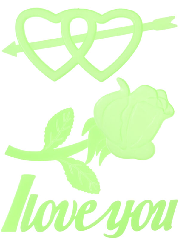 Набор наклеек флюоресцентных "Любовь" (арт. 1434231) 1