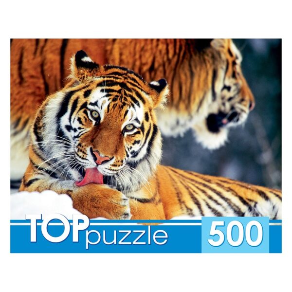 Пазлы "Два тигра" (500 элементов) в коробке