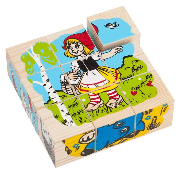 Кубики "Герои сказок" (9 штук) в коробке