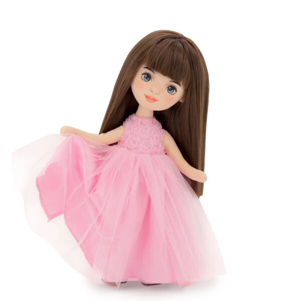 Мягкая кукла "Sophie в розовом платье с розочками, Серия: Вечерний шик" в кор.