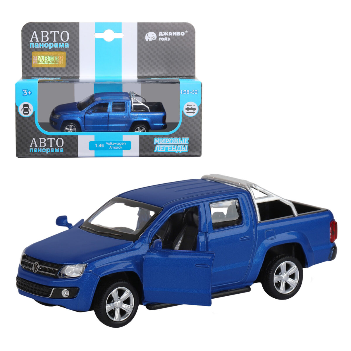 Машина металлическая "Volkswagen Amarok, синий" (JB1251274) в кор. 1