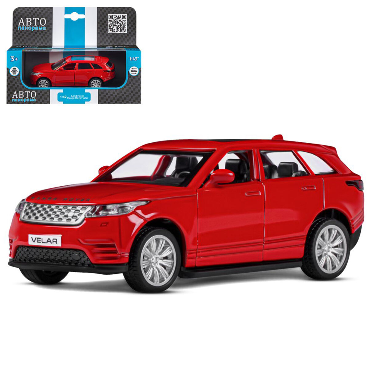 Машина металлическая "Land Rover Range Rover Velar, красный" (JB1200176) в кор. 1