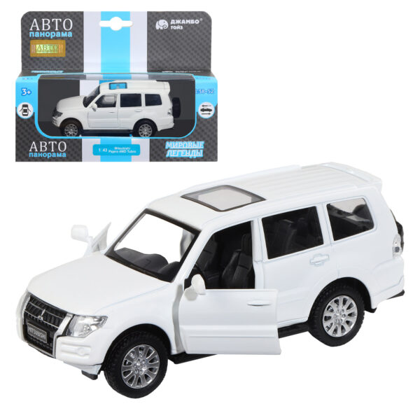 Машина металлическая "Mitsubishi Pajero 4WD Turbo,белый" (JB1251430) в кор.