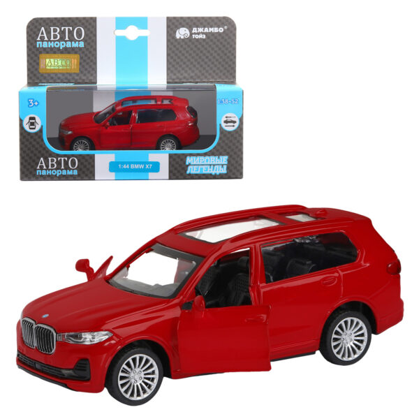 Машина металлическая "BMW X7, красный металлик" (JB1251258) в кор. 1