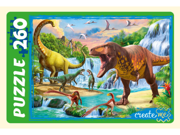 Пазлы "Мир динозавров №33" (260 элементов) в коробке 1