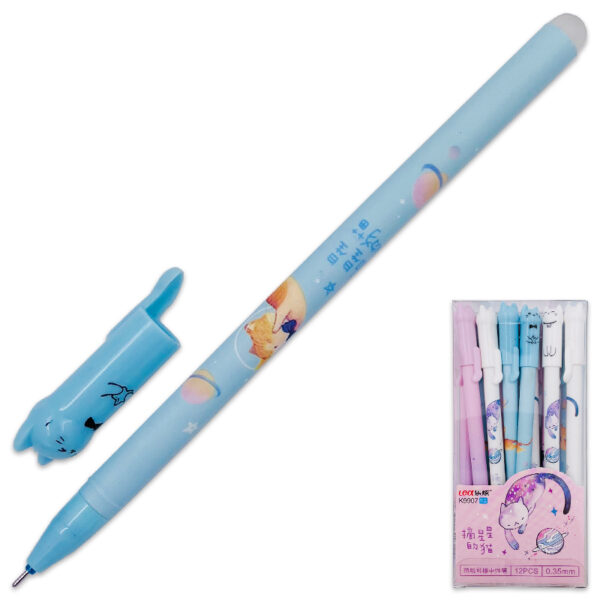 Ручка гелевая пиши-стирай CAT 0,35 мм синяя K9907 1