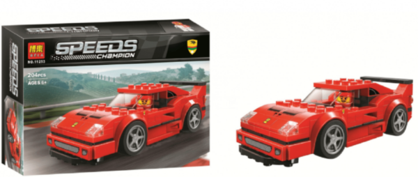 Конструктор "Speeds Champion. Ferrari F40 Competizione 11253" (186 деталей) в коробке.