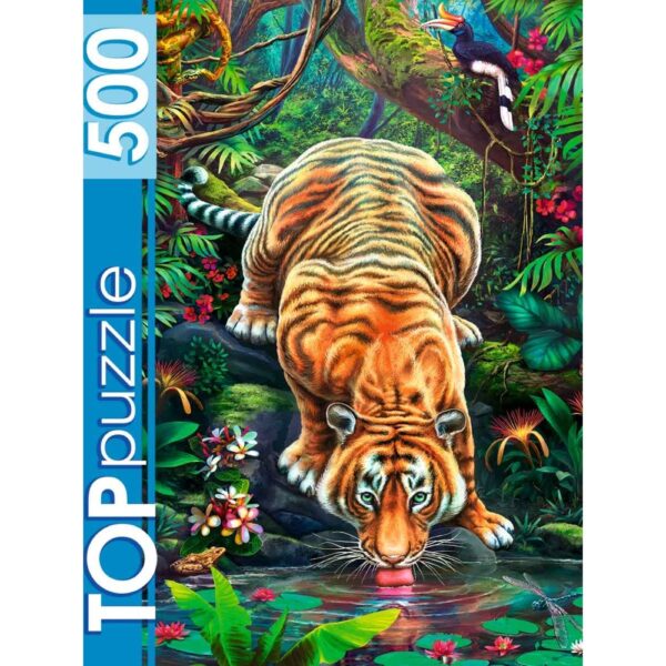 Пазлы "Тигр на водопое" (500 элементов) в коробке 1