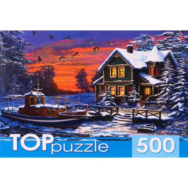 Пазлы "Зимний пейзаж" (500 элементов) в коробке