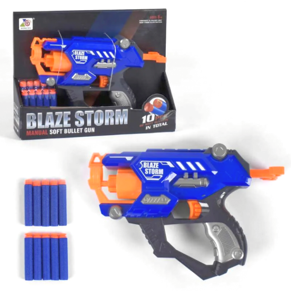 Бластер детский с мягкими пулями "Blaze Storm ZC7118" в коробке.