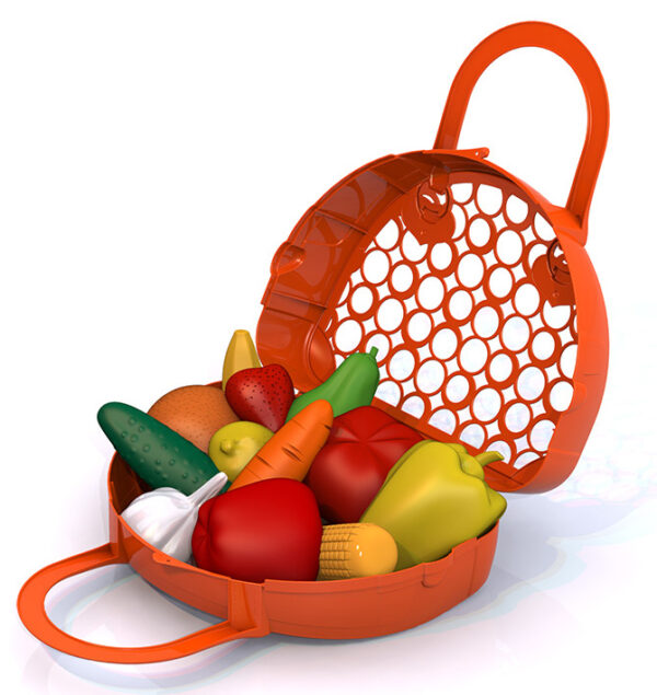 Набор "Фрукты, овощи" (12 предметов в сумке-корзинке) (арт.440)