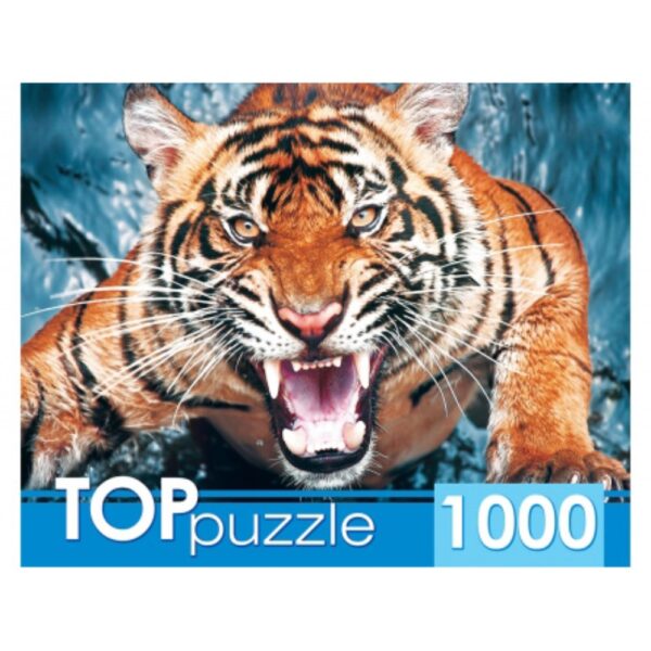 Пазлы "Грозный тигр" (1000 элементов) в коробке