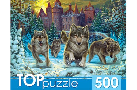 Пазлы "Волки и снежный замок" (500 элементов) в коробке 1