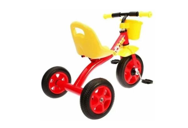 Детский трехколесный велосипед ВД1/1, цвет - красный с желтым.