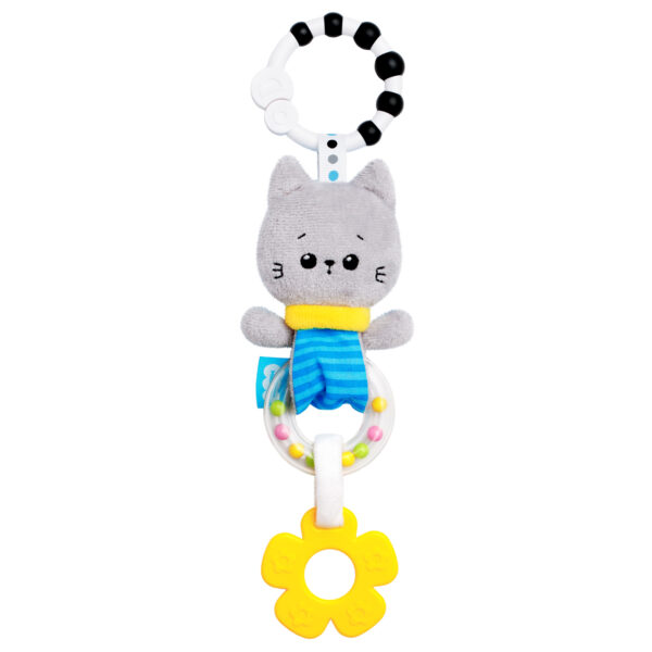 Игрушка-подвеска погремушка "Котёнок Кекс" в пакете