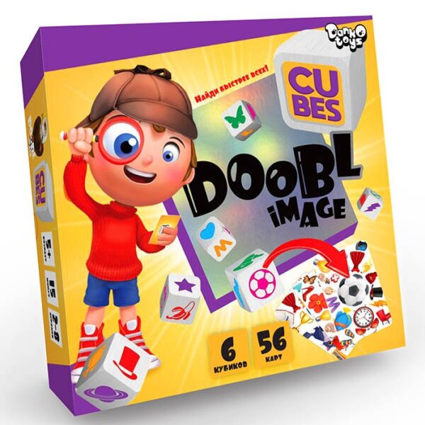 Детская настольная игра "Doobl Image CUBE. Найди быстрее всех" в коробке