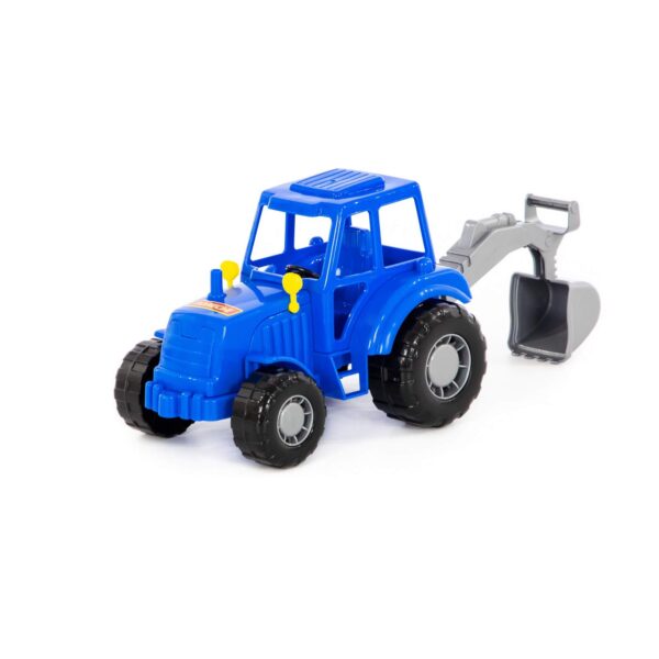 Трактор "Мастер" синий с лопатой (84873) в сетке 1