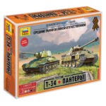 Сборные модели"Модель Т-34 против Пантеры" в коробке. 1