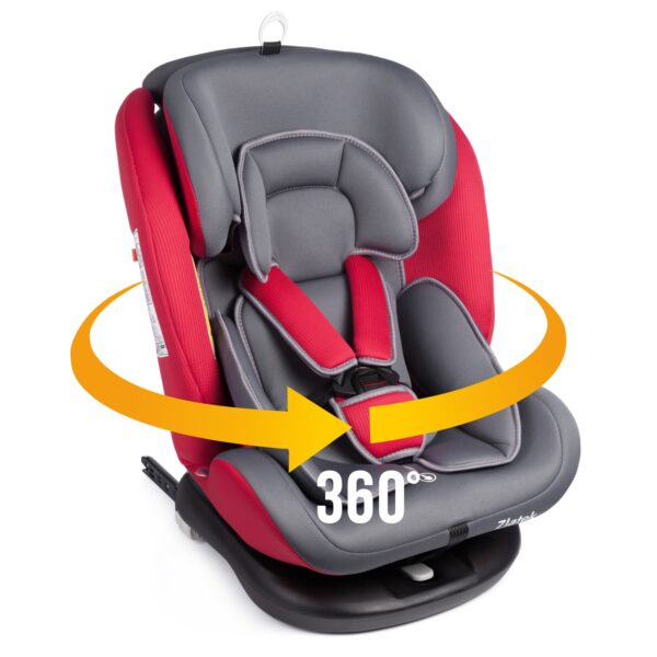 Удерживающее устройство для детей ZLATEK "Cruiser ISOFIX" (0-36 кг), цвет - серо - красный.
